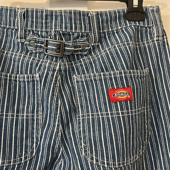 Dickies Women’s Blue & White Pinstriped Jeans - Picture 5 of 6